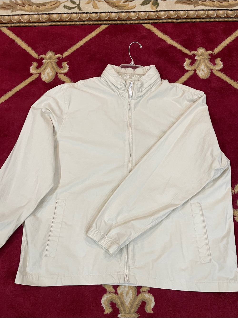 Old Navy Men's Cream Windbreaker Jacket